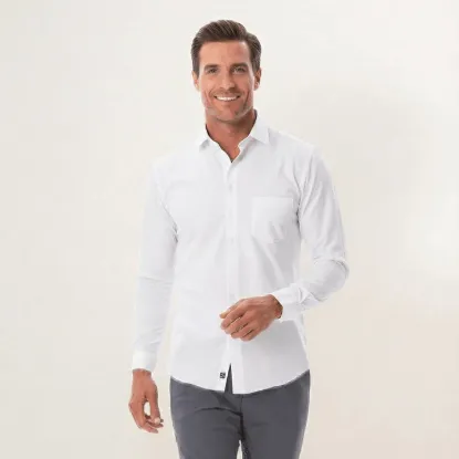 Picture of White Hustle Dress Shirt - Long Sleeve