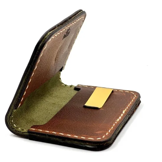 Picture of Thin Green Line Leather Wallet