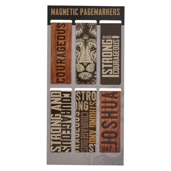 Picture of Magnetic Bookmark Set Strong and Courageous
