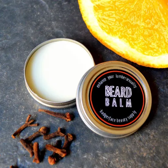 Picture of Orange Clove Beard Balm. Father's Day Gift Ideas. Beard Care