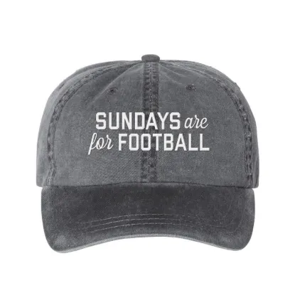 Picture of Sundays Are For Football Embroidered Pigment Dyed Dad Hat