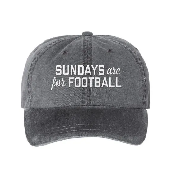 Picture of Sundays Are For Football Embroidered Pigment Dyed Dad Hat