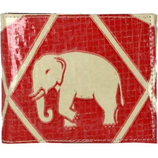 Picture of Men's Bifold Wallet - Slim Vegan Wallet - Diamond Elephant