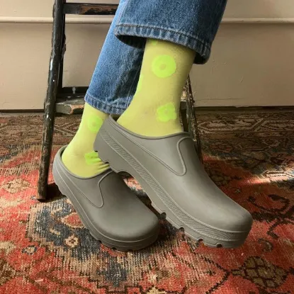 Picture of Crew Socks - Celeste in Sunny Yellow & Neon