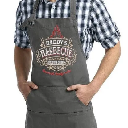 Picture of Chef Apron, Funny Apron For Men, Cooking Gifts For Men, with Pockets,Grilling, Baking, Bbq, Cooking Apron