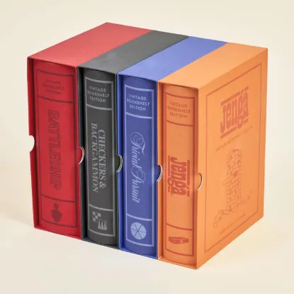 Picture of 4-Pack Vintage Bookshelf Assortment of Classic Board Games