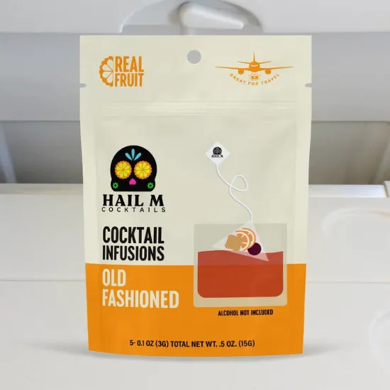 Picture of Old Fashioned Cocktail Infusion Tea Bag - To Go Travel Mixer